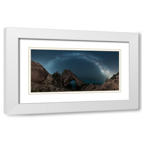 From Another Planet White Modern Wood Framed Art Print with Double Matting by Jose Guillen, Manuel
