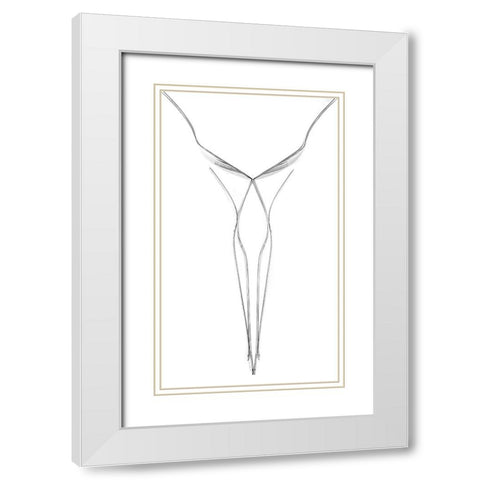 Female Figure White Modern Wood Framed Art Print with Double Matting by Allmaier, Michael