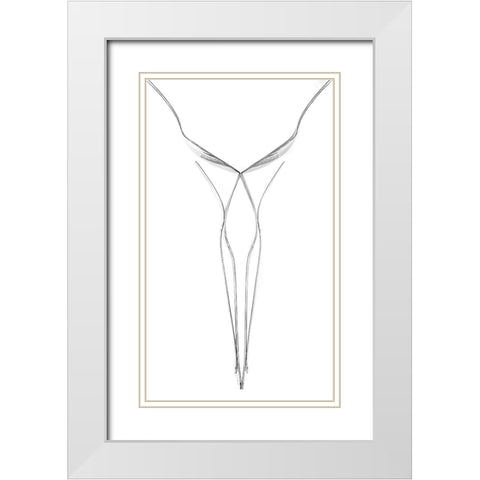 Female Figure White Modern Wood Framed Art Print with Double Matting by Allmaier, Michael