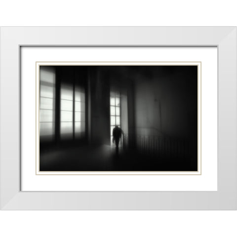 So Much And So Little White Modern Wood Framed Art Print with Double Matting by Pimenta, Jorge