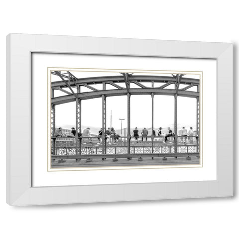 Quitting Time I White Modern Wood Framed Art Print with Double Matting by Richter, Regine