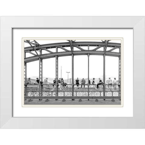 Quitting Time I White Modern Wood Framed Art Print with Double Matting by Richter, Regine