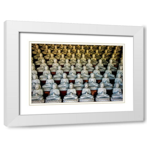 Yaksajeon Hall White Modern Wood Framed Art Print with Double Matting by Woo Ryu, Shin
