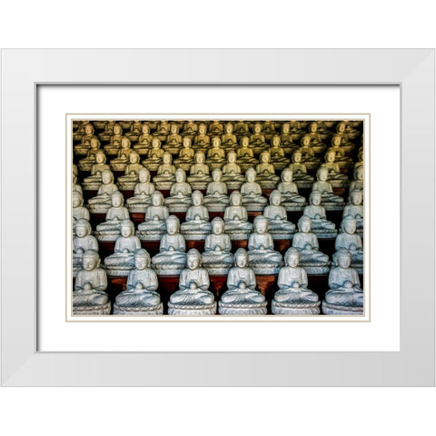 Yaksajeon Hall White Modern Wood Framed Art Print with Double Matting by Woo Ryu, Shin
