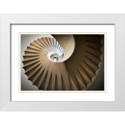 Looking Up White Modern Wood Framed Art Print with Double Matting by Reichert, Renate