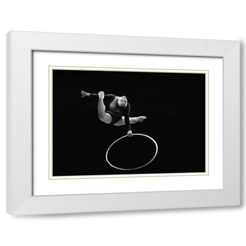 Flying White Modern Wood Framed Art Print with Double Matting by Li, Rob