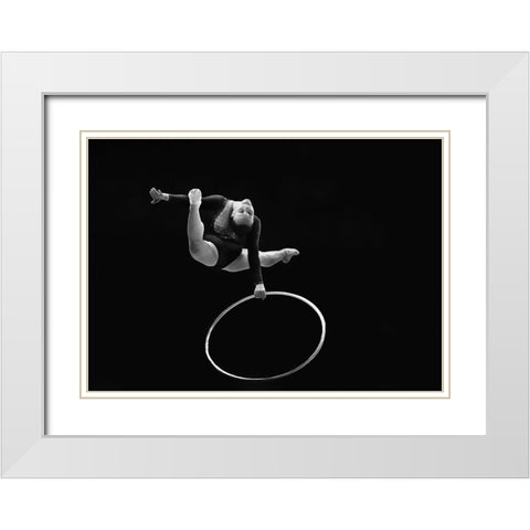 Flying White Modern Wood Framed Art Print with Double Matting by Li, Rob