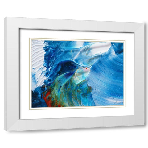 Flying Into The Waves White Modern Wood Framed Art Print with Double Matting by Westum, Heidi