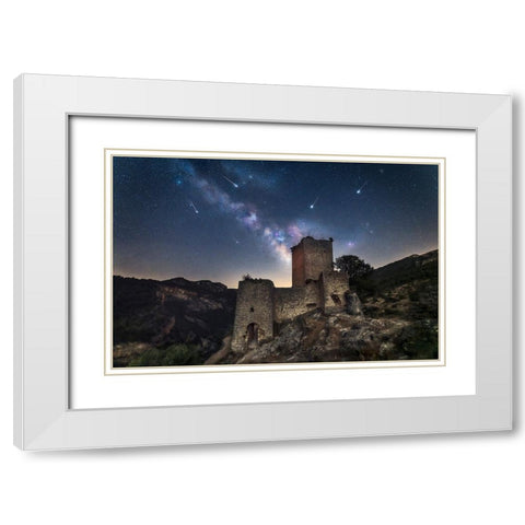 Una Lluvia De Estrellas... White Modern Wood Framed Art Print with Double Matting by Luis Seco, Juan