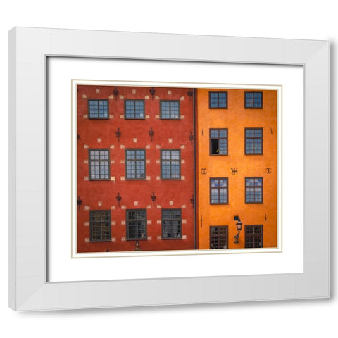 Gamla Stan White Modern Wood Framed Art Print with Double Matting by Kleimann, Stephanie