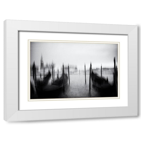 Sognare a Venezia White Modern Wood Framed Art Print with Double Matting by Hullot Scalvenzi, Benjamine