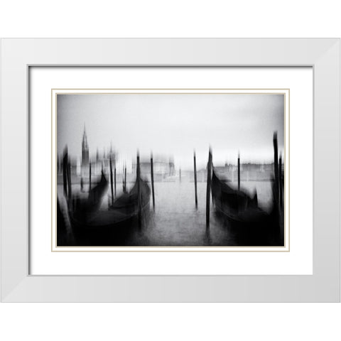 Sognare a Venezia White Modern Wood Framed Art Print with Double Matting by Hullot Scalvenzi, Benjamine