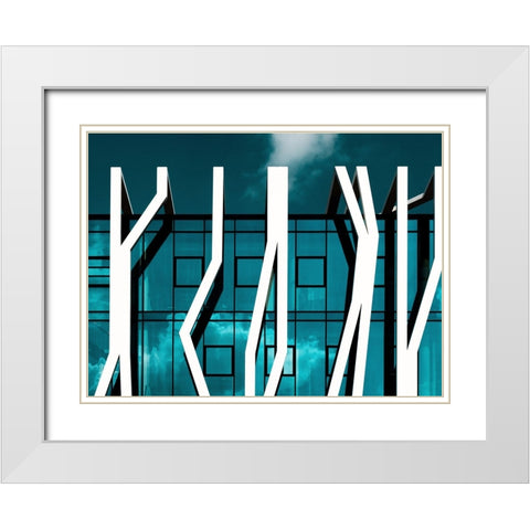 abstract facade White Modern Wood Framed Art Print with Double Matting by Auerbach, Markus
