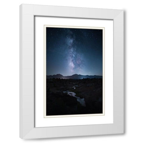 Restless Night White Modern Wood Framed Art Print with Double Matting by Zhang, Ling