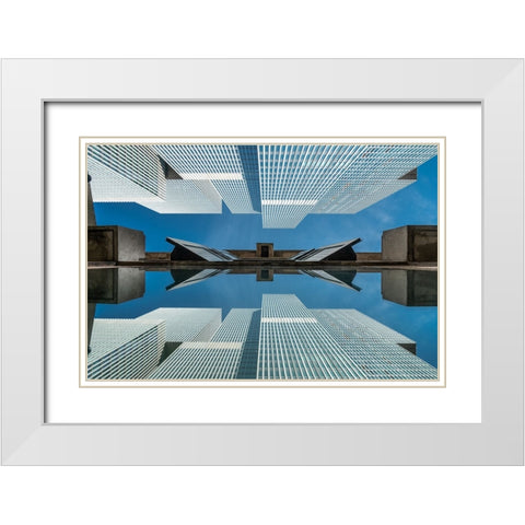The Rotterdam White Modern Wood Framed Art Print with Double Matting by Koer, Jaap