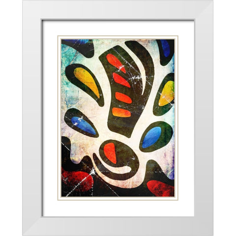 The abstraction White Modern Wood Framed Art Print with Double Matting by Kulik, Rafal