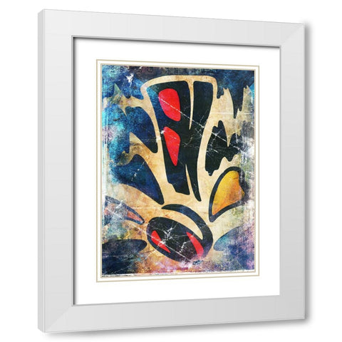 The abstraction White Modern Wood Framed Art Print with Double Matting by Kulik, Rafal
