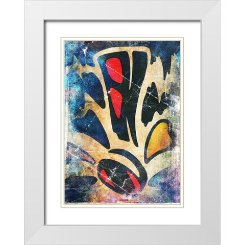 The abstraction White Modern Wood Framed Art Print with Double Matting by Kulik, Rafal