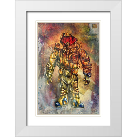 Lunautic at love White Modern Wood Framed Art Print with Double Matting by Kulik, Rafal