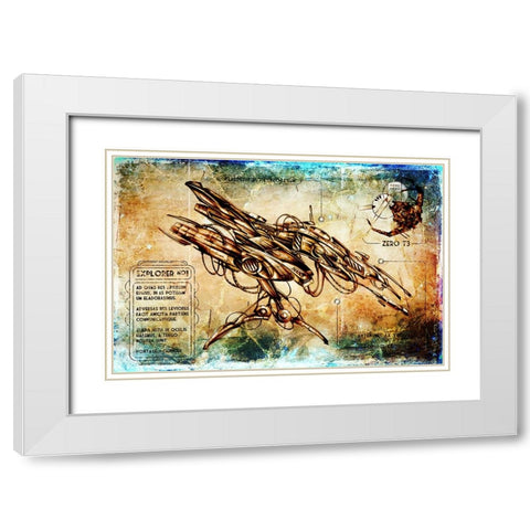 Spaceship Explorer 1 White Modern Wood Framed Art Print with Double Matting by Kulik, Rafal