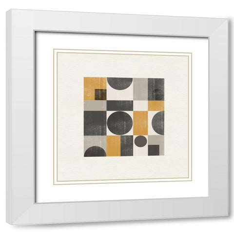 Paper Object Nr9 White Modern Wood Framed Art Print with Double Matting by The Miuus Studio