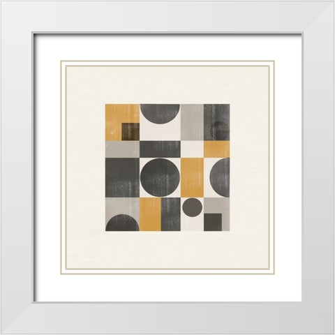 Paper Object Nr9 White Modern Wood Framed Art Print with Double Matting by The Miuus Studio