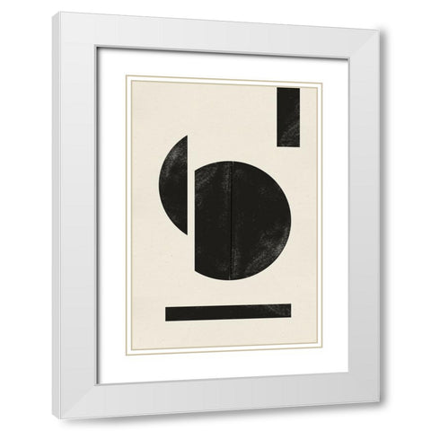 Zen Nr1 White Modern Wood Framed Art Print with Double Matting by The Miuus Studio