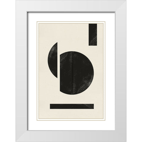 Zen Nr1 White Modern Wood Framed Art Print with Double Matting by The Miuus Studio