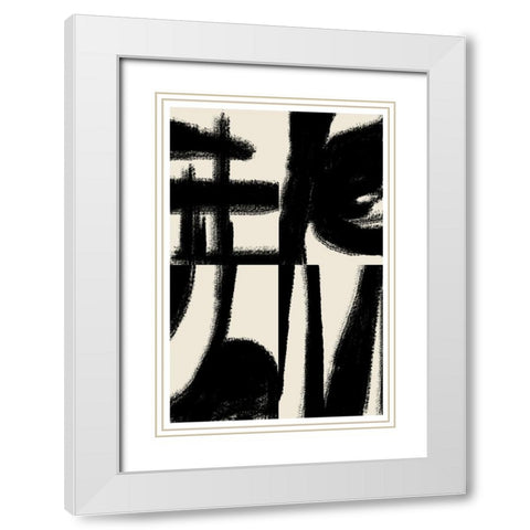 Zen Nr2 White Modern Wood Framed Art Print with Double Matting by The Miuus Studio