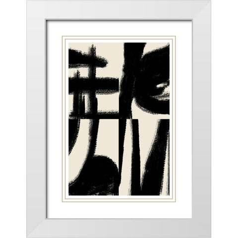 Zen Nr2 White Modern Wood Framed Art Print with Double Matting by The Miuus Studio