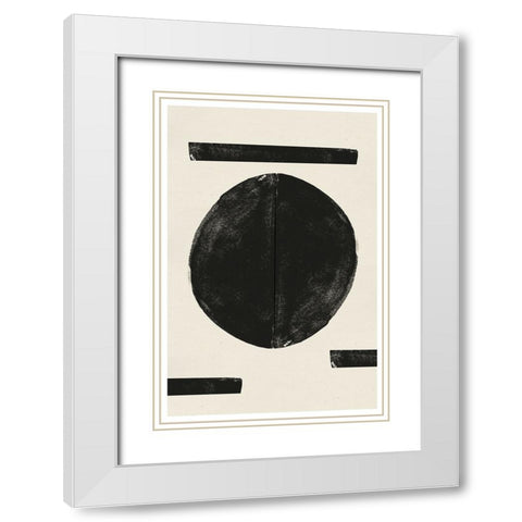 Zen Nr3 White Modern Wood Framed Art Print with Double Matting by The Miuus Studio