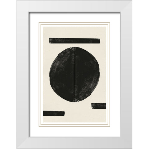 Zen Nr3 White Modern Wood Framed Art Print with Double Matting by The Miuus Studio
