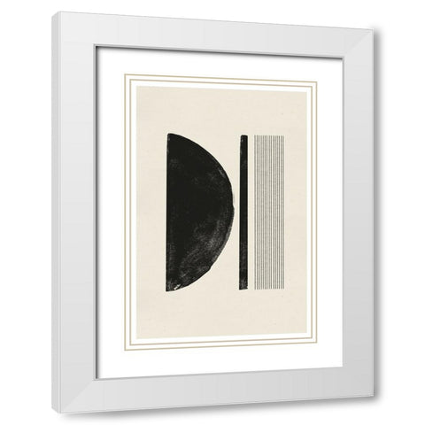 Zen Nr3 White Modern Wood Framed Art Print with Double Matting by The Miuus Studio