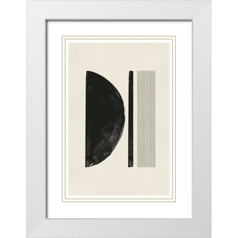 Zen Nr3 White Modern Wood Framed Art Print with Double Matting by The Miuus Studio
