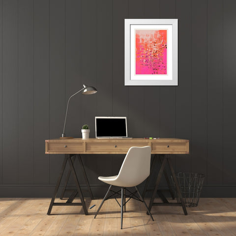 Time Machine No 1 White Modern Wood Framed Art Print with Double Matting by Treechild