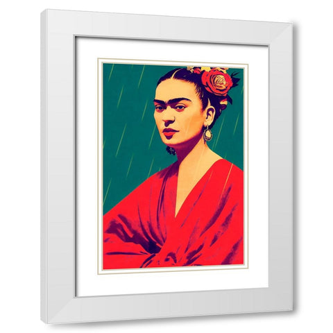 Enjoy Every Moment White Modern Wood Framed Art Print with Double Matting by Treechild