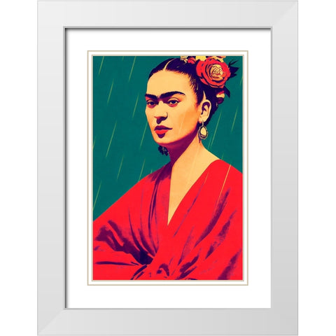 Enjoy Every Moment White Modern Wood Framed Art Print with Double Matting by Treechild