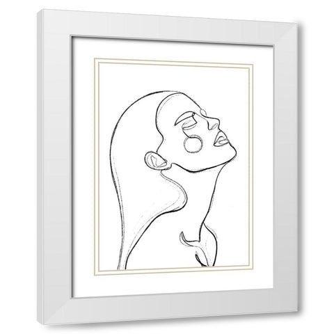 The Heat White Modern Wood Framed Art Print with Double Matting by Treechild