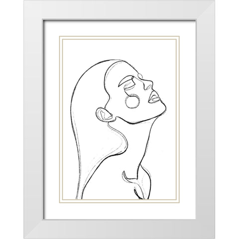 The Heat White Modern Wood Framed Art Print with Double Matting by Treechild