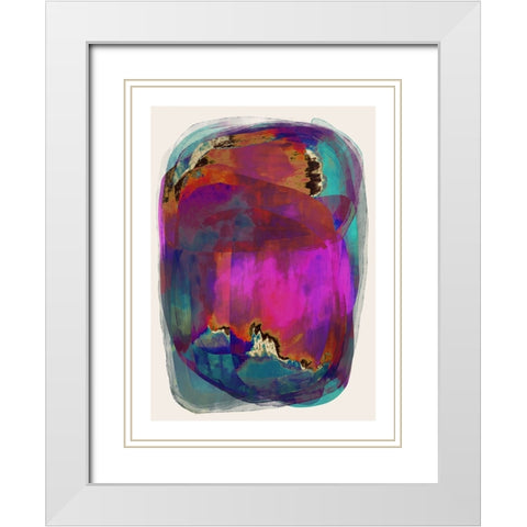 Planet X White Modern Wood Framed Art Print with Double Matting by Treechild