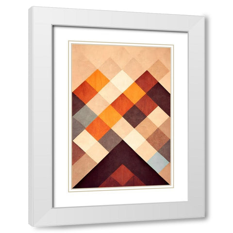 The Pyramid White Modern Wood Framed Art Print with Double Matting by Treechild