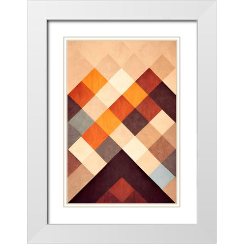 The Pyramid White Modern Wood Framed Art Print with Double Matting by Treechild
