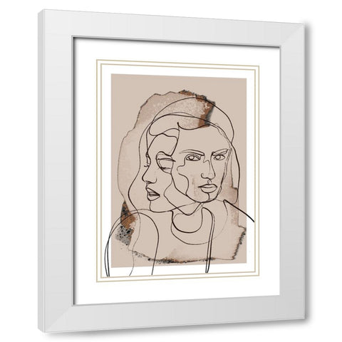 Time Whispers White Modern Wood Framed Art Print with Double Matting by Treechild