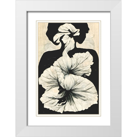 The Healing White Modern Wood Framed Art Print with Double Matting by Treechild