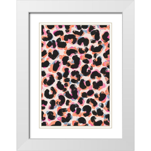 Cool Leo Pattern White Modern Wood Framed Art Print with Double Matting by Treechild