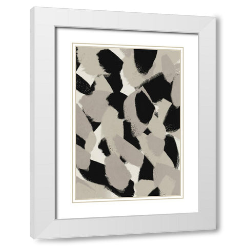 Big Stony Pattern White Modern Wood Framed Art Print with Double Matting by Treechild