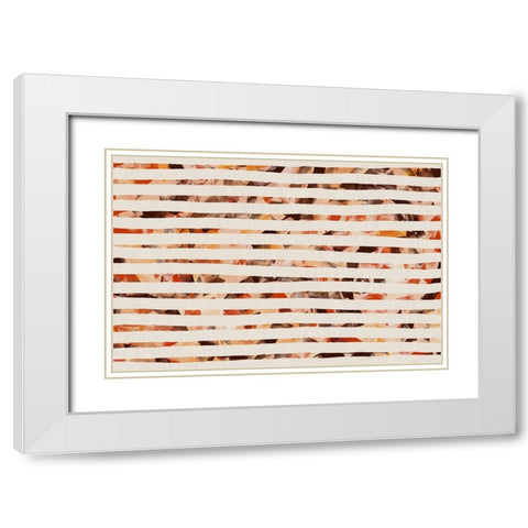 Stripes and Pattern White Modern Wood Framed Art Print with Double Matting by Treechild
