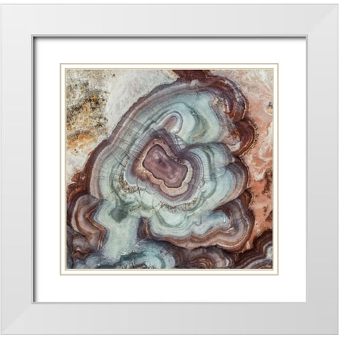 Blue bubble White Modern Wood Framed Art Print with Double Matting by Wang, Rui