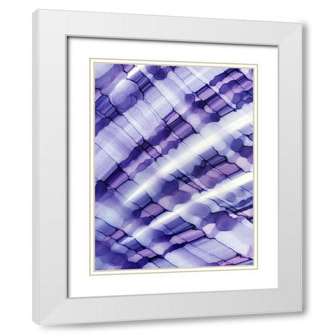 Purple Moon White Modern Wood Framed Art Print with Double Matting by Mann, Tara
