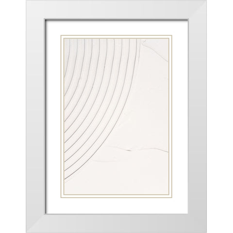 Mud Texture 08 White Modern Wood Framed Art Print with Double Matting by Pictufy Studio III